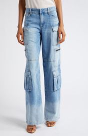 Alice Olivia Cay Baggy Cargo Jeans at Nordstrom