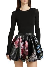 Alice Olivia Chara Floral Bubble Minidress at Saks Fifth Avenue