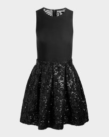 Alice Olivia Chara Sequined Sleeveless Mini Dress at Neiman Marcus