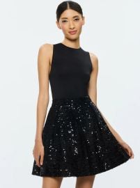 Alice Olivia Chara Sequined Sleeveless Mini Dress at Alice + Olivia