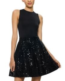 Alice Olivia Chara Sequined Sleeveless Mini Dress at Bloomingdales