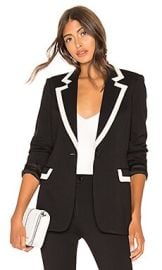 Alice Olivia Chester Blazer In Black Natural at Revolve