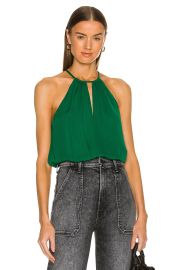 Alice Olivia Cohen Top in Deep Emerald at Revolve