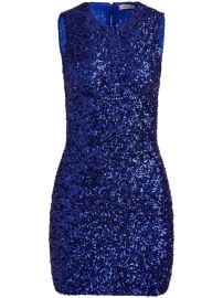 Alice Olivia Coley Sequin Mini Dress in Royal at Farfetch