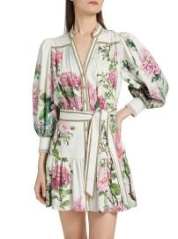 Alice Olivia Cora Tiered Mini Shirtdress at Saks Fifth Avenue