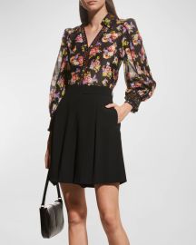 Alice Olivia Cosima Button Down Blouse at Neiman Marcus