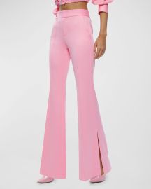 Alice Olivia Danette Mid-Rise Flare Trousers at Neiman Marcus