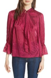 Alice Olivia Danika Tie Neck Blouse at Nordstrom