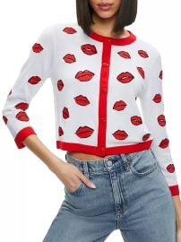 Alice Olivia Daroda Wool Kiss Crop Cardigan at Saks Fifth Avenue