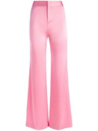 Alice Olivia Deanna satin finish palazzo pants at Farfetch