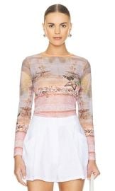 Alice Olivia Delaina Top In Versailles at Revolve