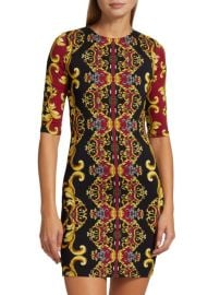 Alice Olivia Delora Print Mini Dress in Red Multi at Saks Off 5th