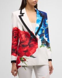 Alice Olivia Denny Le Parisien Notch Collar Boyfriend Blazer at Neiman Marcus