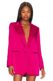 Alice Olivia Denny Satin Boyfriend Blazer at Revolve