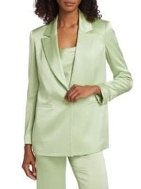 Alice Olivia Denny Satin Single-Button Blazer on SALE at Saks Off 5th