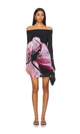 Alice Olivia Dorinda Mini Dress With Thumbholes In Luna Floral at Revolve