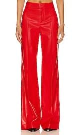 Alice Olivia Dylan Faux Leather Pant In Bright Ruby at Revolve