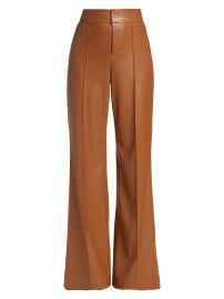 Alice Olivia Dylan High Waist Wide Leg Faux Leather Pants at Saks Fifth Avenue