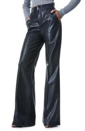 Alice Olivia Dylan High Waist Wide Leg Faux Leather Pants at Nordstrom