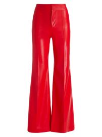 Alice Olivia Dylan Vegan Leather High Rise Pants at Saks Fifth Avenue