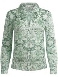 Alice Olivia Eloise Blouse in Vanity Pistachio at Farfetch