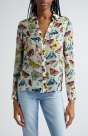 Alice Olivia Eloise Butterfly Print Button-Up Shirt at Nordstrom