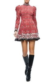 Alice Olivia Elvira Smocked Long Sleeve Dress at Nordstrom