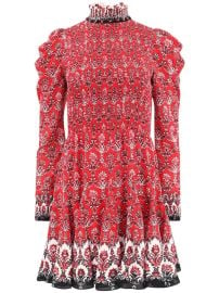 Alice Olivia Elvira Smocked Minidress - Farfetch at Farfetch