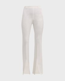 Alice Olivia Emiko High-Waisted Slit-Cuff Pants at Neiman Marcus