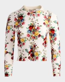 Alice Olivia Gilded Rose Carson Cardigan at Neiman Marcus