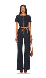 Alice Olivia Gorgeous Wide Leg Jumpsuit In Dark Rinse at Revolve