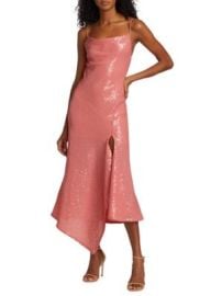 Alice Olivia Harmony Sequined Asymmetric Slipdress on SALE at Saks Off 5th