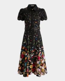 Alice Olivia Henrietta Belted Midi Dress at Neiman Marcus