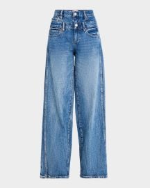 Alice Olivia High-Rise Double Waistband Cool Jeans at Neiman Marcus