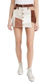 Alice Olivia High Rise Patchwork Mini Skirt at Shopbop