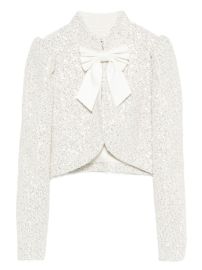 Alice Olivia Ilaria Embellished Jacket White at Farfetch