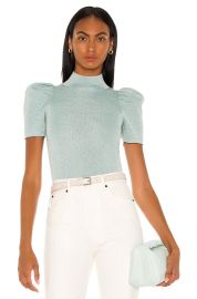 Alice Olivia Issa Puff Sweater Top at Revolve