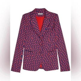 Alice Olivia Jackets amp Coats 498 Alice Olivia Greyson Double Button Blazer Navy Multi Poshmark at Poshmark