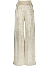 Alice Olivia Janella smocked-waist Trousers - at Farfetch