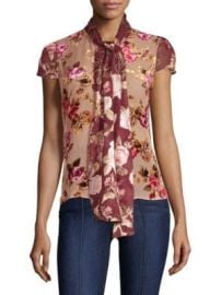 Alice Olivia Jeannie Bow-Collar Blouse on SALE at Saks Off 5th