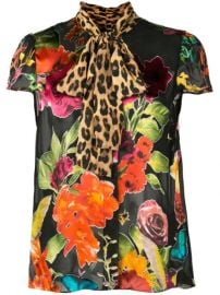 Alice Olivia Jeannie Printed bow-tie Shirt - Farfetch at Farfetch