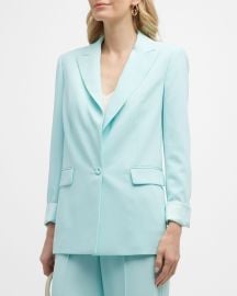 Alice Olivia Justine Roll-Cuff Single-Breasted Blazer at Neiman Marcus