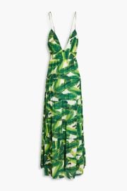 Alice Olivia Karolina tiered printed crepe de chine maxi dress at The Outnet