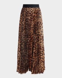 Alice Olivia Katz Leopard Pleated Maxi Skirt at Neiman Marcus