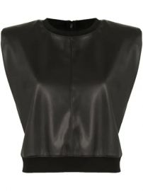 Alice Olivia Kendrick Faux Leather Top - Farfetch at Farfetch