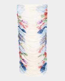 Alice Olivia Kennah Ruched Midi Skirt at Neiman Marcus