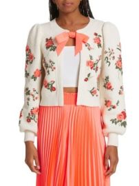 Alice Olivia Kitty Floral Embroidered Cardigan on SALE at Saks Off 5th