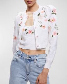 WornOnTV: Alyssa’s white floral embroidered cardigan on The View ...