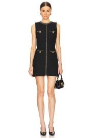 Alice Olivia Lachlan Front Zip Sleeveless Tweed Dress at Revolve