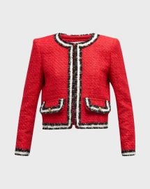 Alice Olivia Landon Cropped Box Jacket at Neiman Marcus